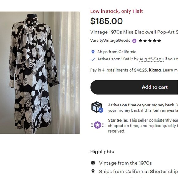 Vintage ✨ MISS BLACKWELL Long Sleeve Pop-Art Secretary Dress - Picture 16 of 16